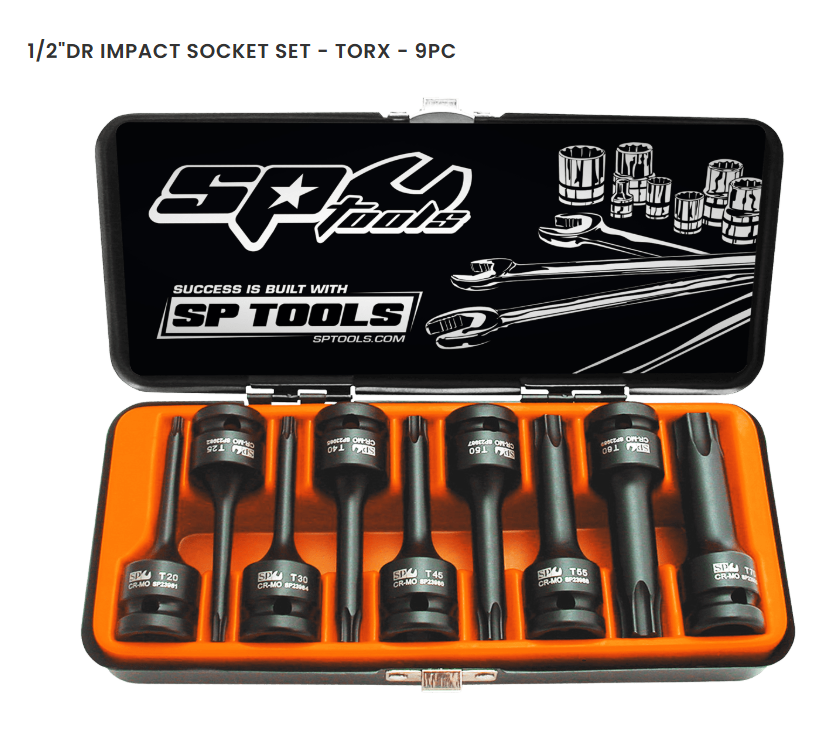 SOCKET SET IMPACT 1/2DR TORX 9PC - SP20380