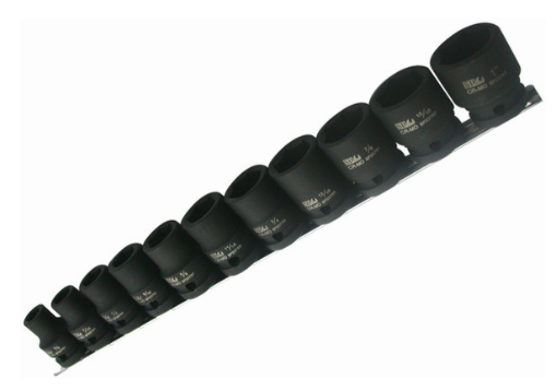 SOCKET RAIL IMPACT 1/2DR 6PT 11PC SAE - SP20351