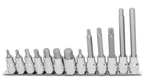 SOCKET RAIL SET 1/2"DR 13PC METRIC INHEX/SPLINE - SP20566