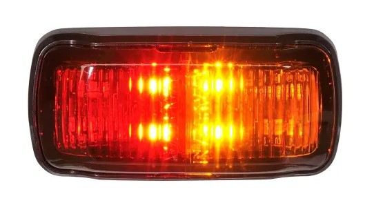 SIDE MARKER 9-33V MDL64 RED/AMBER BLK BASE .5M CAB - 96402