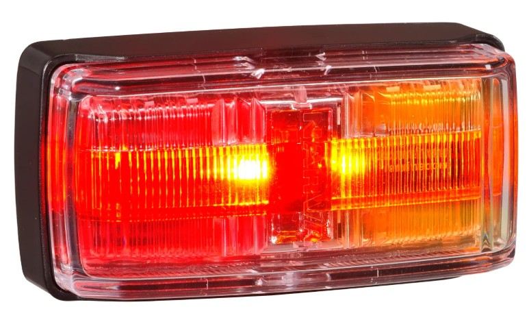 SIDE MARKER RED/AMBER/AMBER GRILAMID LENS - 98152
