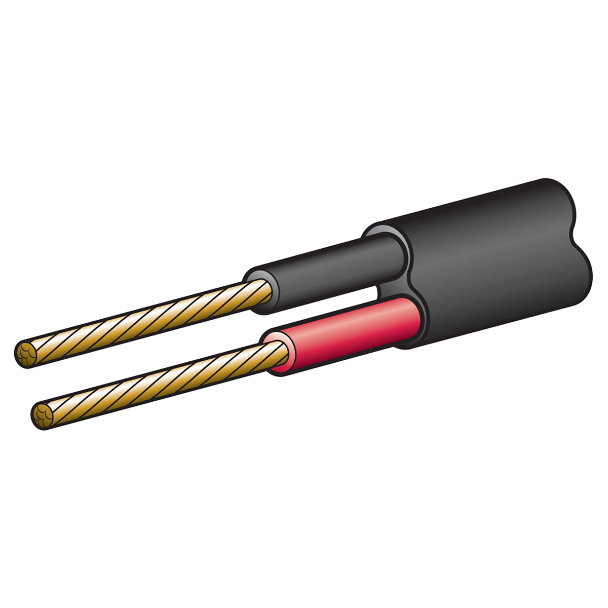 10A 3MM TWIN CORE SHEATHED CABLE (100M) RED/BLACK - 5823-100TW