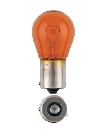 12V 21W AMBER PY21W BAU15S INCANDESCENT GLOBES (2) - 47384BL