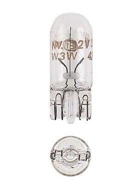 12V 3W W2.1 X 9.5D W3W WEDGE GLOBES (BOX OF 10) - 47504