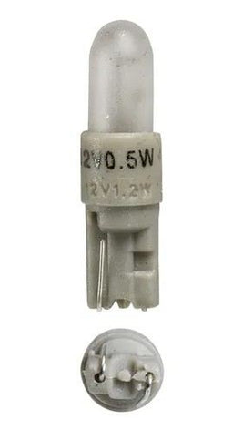 12V 1.2W KW2 X 4.6D WHITE BASE DASH PANEL GLOBES - 47702