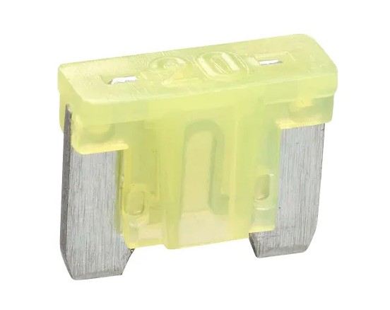 20 AMP YELLOW MICRO BLADE FUSE (BLISTER PACK OF 5) - 52520BL