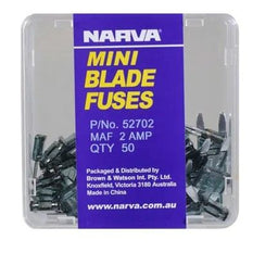 2 AMP GREY MINI BLADE FUSE (BOX OF 50) - 52702