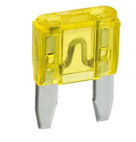 20 AMP YELLOW MINI BLADE FUSE (BLISTER PACK OF 5) - 52720BL
