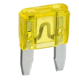 20 AMP YELLOW MINI BLADE FUSE (BLISTER PACK OF 5) - 52720BL
