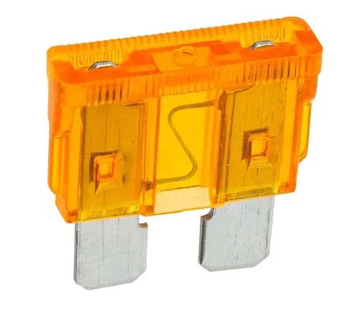 5 AMP ORANGE STANDARD ATS BLADE FUSE (BOX OF 50) - 52805