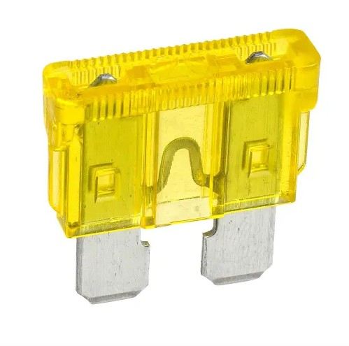 20 AMP YELLOW STANDARD ATS BLADE FUSE (PACK OF 5) - 52820BL