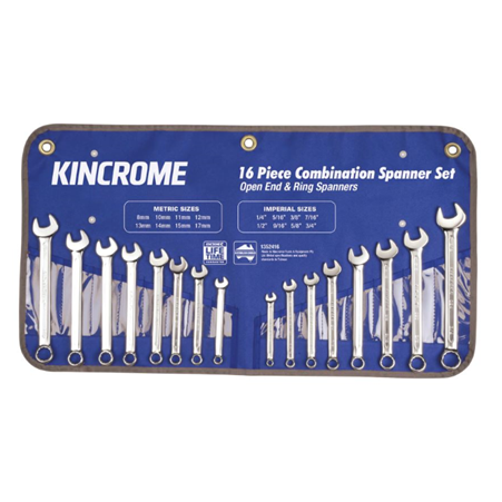 COMBINATION SPANNER SET 16 PIECE - METRIC/IMPERIAL - 1352416