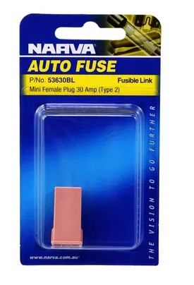 30 AMP PINK MINI FEMALE FUSIBLE LINKS- PLUG IN (1) - 53630BL