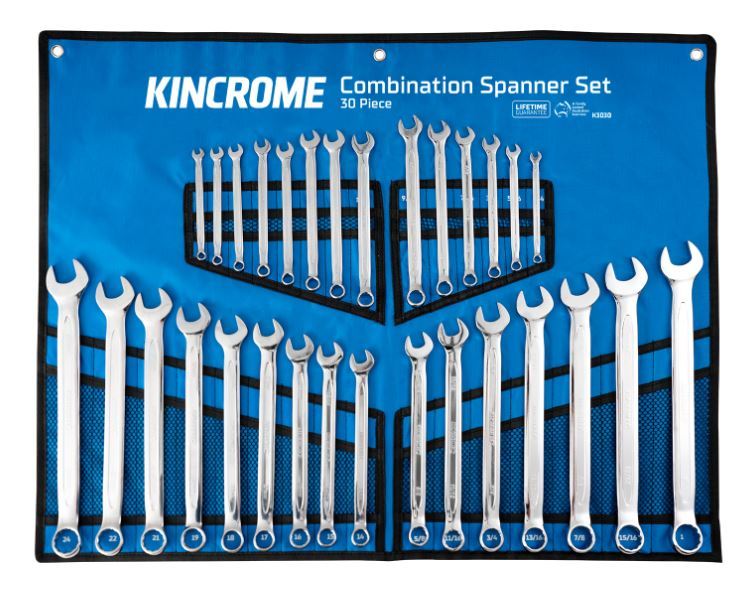 COMBINATION SPANNER SET 30 PIECE - METRIC/IMPERIAL - K3030