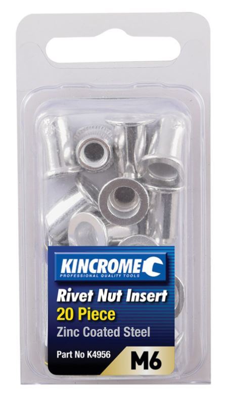 RIVNUT ZINC STEEL M6 20 PIECE - K4956