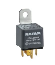 12V 40A NORMALLY OPEN 5 PIN RELAY W RESISTOR (1) - 68028BL