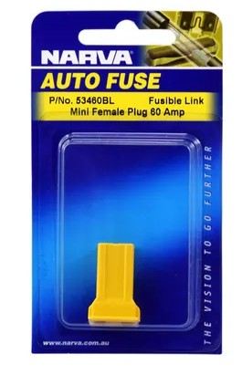 60 AMP YELLW MINI FEMALE FUSIBLE LINK- PLUG IN (1) - 53460BL