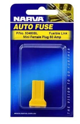 60 AMP YELLW MINI FEMALE FUSIBLE LINK- PLUG IN (1) - 53460BL