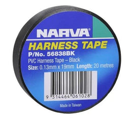 19MM PVC HARNESS TAPE BLACK (1 ROLL) - 56838BK