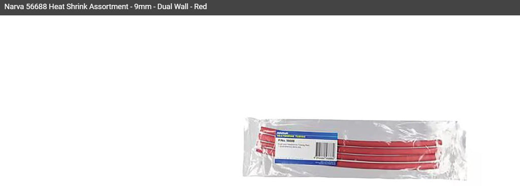 9MM RED DUAL WALL ADHESIVE HEATSHRINK TUBING - 56688