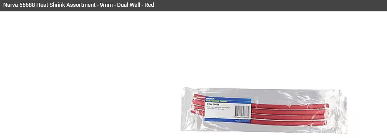 9MM RED DUAL WALL ADHESIVE HEATSHRINK TUBING - 56688