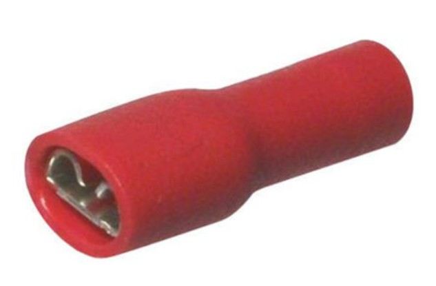 6.3 X 0.8MM FEMALE BLADE TERMINAL RED (100 PACK) - 56142
