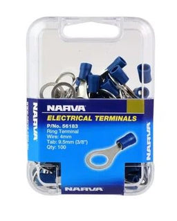 9.5MM RING TERMINAL BLUE (100 PACK) - 56183