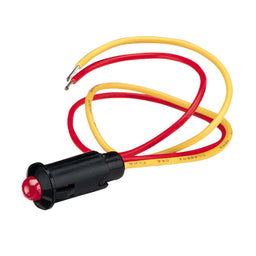 12V ALARM PILOT LAMP PRE-WIRED W RED LED - 62076BL