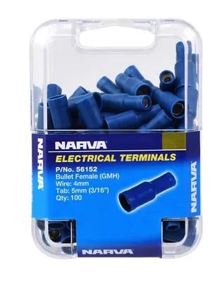 5.0MM FEMALE BULLET TERMINAL BLUE (100 PACK) - 56152