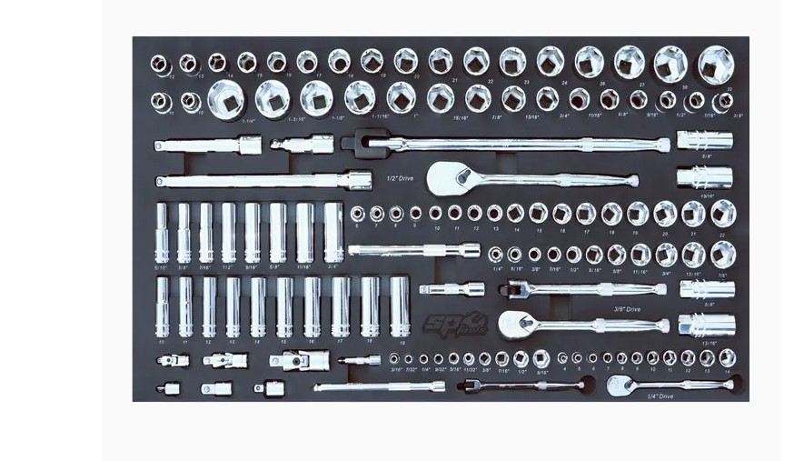 EVA TOOLKIT - 124PC METRIC/SAE- SOCKET AND ACCESSO - SP50008AU