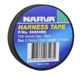 19MM PET CLOTH HARNESS TAPE BLACK (1 ROLL) - 56850BK