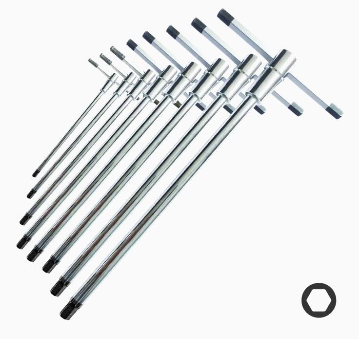 KEY SET - METRIC HEX SLIDING T-HANDLE 8PC - SP34710