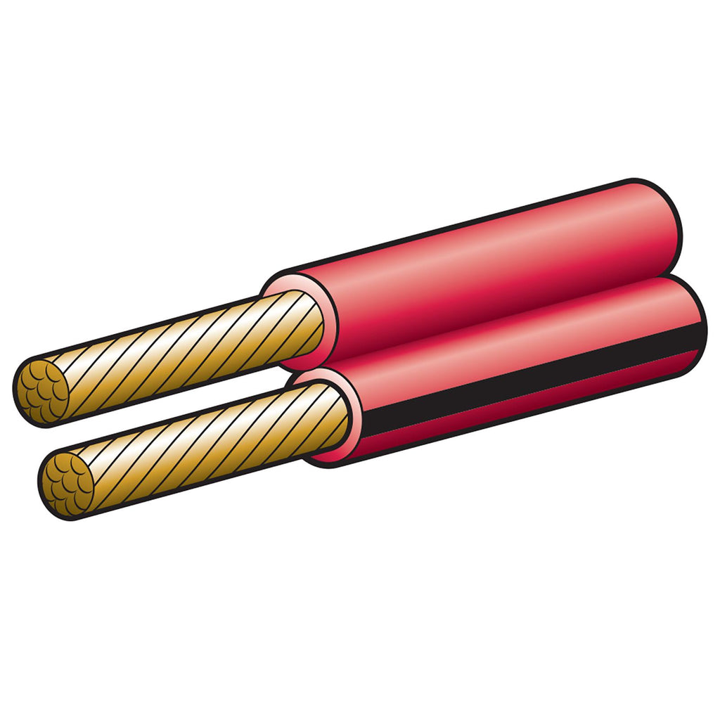 CABLE ELEC TWIN CORE FIG8 4MM 15A 30M RED + BLACK - 5824-30F8