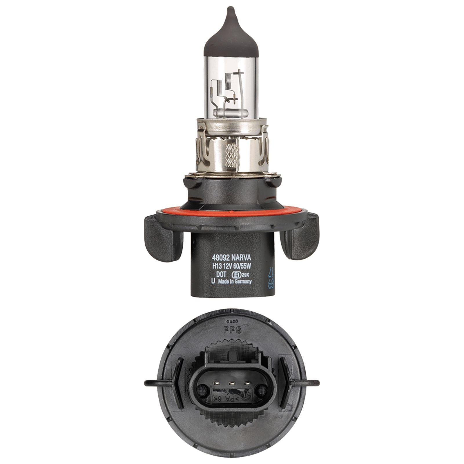12V H13 60/55W HALOGEN HEADLIGHT GLOBE (BOX OF 1) - 48092