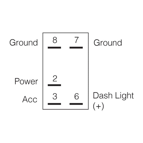 12/24V OFF/ON LED ILLUMIN SEALD ROCKER SWITCH BLUE - 63159BL