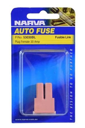30 AMP PINK FEMALE PLUG IN FUSIBLE LINK (1) - 53030BL