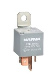 12V 70A NORMALLY OPEN 4 PIN RELAY W RESISTOR (1) - 68012BL