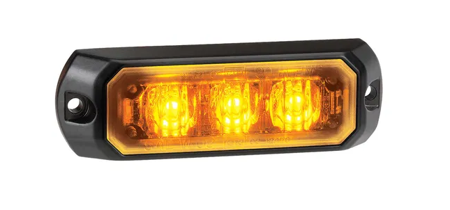 12/24V LED WARNING LIGHT AMBER WITH FLASH PATTERN - 85203A