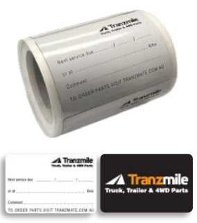 TRANZMILE SERVICE STICKER 100 ROLL - TM-SERVICE-STICKER