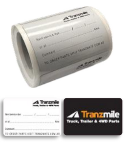 TRANZMILE SERVICE STICKER 100 ROLL - TM-SERVICE-STICKER