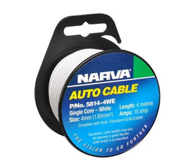 CABLE S/CORE 4MM 15A 4M WHITE - 5814-4WE