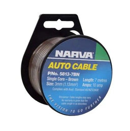10A 3MM BROWN SINGLE CORE CABLE (7M) - 5813-7BN