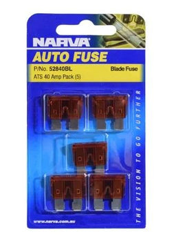 40 AMP BROWN STANDARD ATS BLADE FUSE (PACK OF 5) - 52840BL