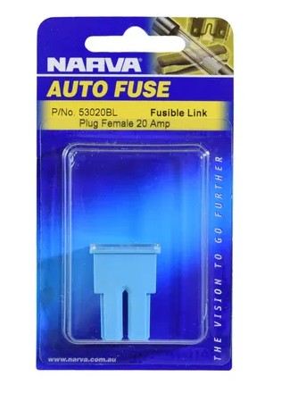 20 AMP WHITE FEMALE PLUG IN FUSIBLE LINK (1) - 53020BL