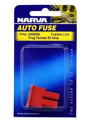 50 AMP RED FEMALE PLUG IN FUSIBLE LINK (PACK OF 1) - 53050BL