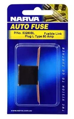 80 AMP BLACK FUSIBLE LINK - LONG TAB (PACK OF 1) - 53280BL