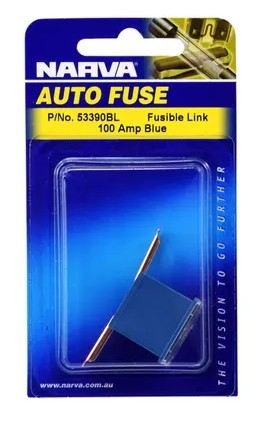 100 AMP BLUE FUSIBLE LINK - SHORT TAB (PACK OF 1) - 53390BL