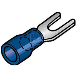 4.3MM SPADE TERMINAL BLUE (100 PACK) - 56166