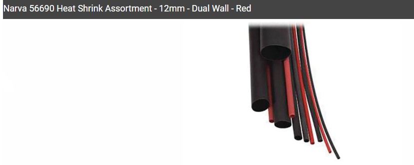 12MM RED DUAL WALL ADHESIVE HEATSHRINK TUBING - 56690