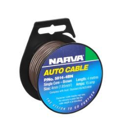 CABLE S/CORE 4MM 15A 4M BROWN - 5814-4BN